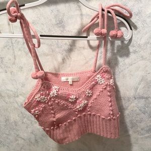 LoveShackFancy knit crop tank
